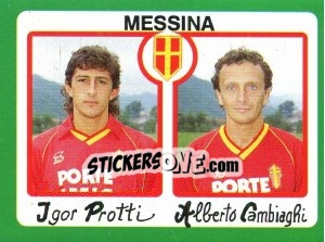 Sticker Igor Protti / Alberto Cambiaghi - Calcio 1990 - Euroflash