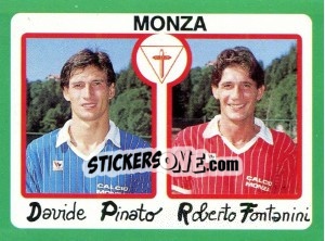 Sticker Davide Pinato / Roberto Fontanini - Calcio 1990 n. 369 - Euroflash