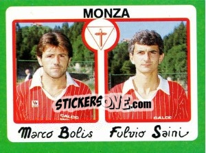 Sticker Marco Bolis / Fulvio Saini - Calcio 1990 - Euroflash