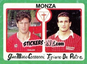 Sticker Gianmario Consonni / Tiziano De Patre - Calcio 1990 n. 373 - Euroflash