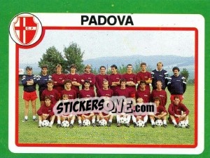 Figurina Squadra Padova - Calcio 1990 - Euroflash