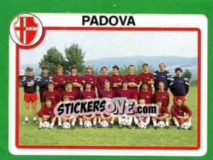 Sticker Squadra Padova - Calcio 1990 n. SQU13 - Euroflash