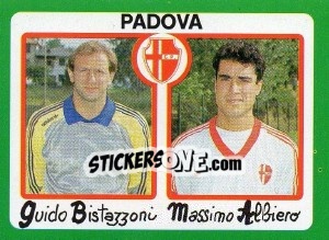 Sticker Guido Bistazzoni / Massimo Albiero - Calcio 1990 n. 375 - Euroflash