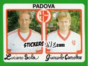 Sticker Luciano Sola / Giancarlo Camolese - Calcio 1990 - Euroflash