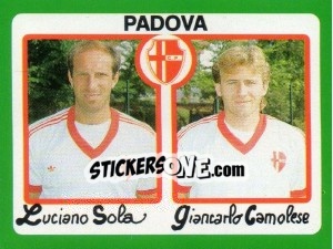 Sticker Luciano Sola / Giancarlo Camolese - Calcio 1990 n. 379 - Euroflash