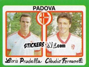 Sticker Loris Pradella / Claudio Fermanelli - Calcio 1990 n. 380 - Euroflash