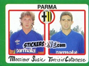 Sticker Massimo Susic / Tarcisio Catanese - Calcio 1990 n. 383 - Euroflash