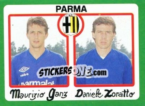 Sticker Maurizio Ganz / Daniele Zoratto - Calcio 1990 n. 384 - Euroflash