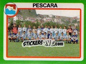 Figurina Squadra Pescara - Calcio 1990 - Euroflash