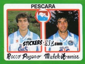 Sticker Rocco Pagano / Michele Armenise - Calcio 1990 - Euroflash