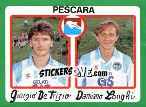 Cromo Giorgio De Trizio / Damiano Longhi - Calcio 1990 - Euroflash