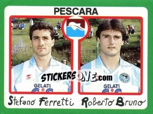 Sticker Stefano Ferretti / Roberto Bruno - Calcio 1990 n. 391 - Euroflash