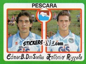 Cromo Edmar B. dos Santos / Antonio Rizzolo - Calcio 1990 - Euroflash