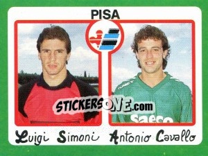 Cromo Luigi Simoni / Antonio Cavallo - Calcio 1990 - Euroflash
