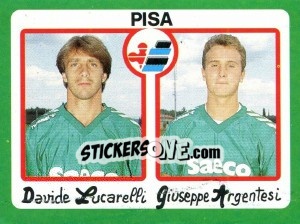 Sticker Davide Lucarelli / Giuseppe Argentesi - Calcio 1990 - Euroflash