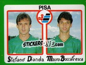 Sticker Stefano Dianda / Mauro Boccafresca - Calcio 1990 n. 395 - Euroflash