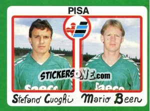 Sticker Stefano Cuoghi / Mario Been - Calcio 1990 n. 396 - Euroflash