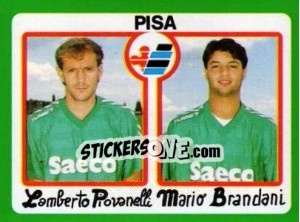 Cromo Lamberto Piovanelli / Mario Brandani - Calcio 1990 - Euroflash