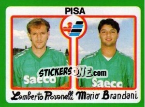 Sticker Lamberto Piovanelli / Mario Brandani - Calcio 1990 n. 398 - Euroflash