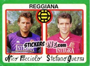 Sticker Nico Facciolo / Stefano Guerra - Calcio 1990 n. 399 - Euroflash