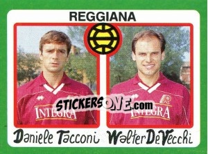 Sticker Daniele Tacconi / Walter De Vecchi - Calcio 1990 n. 400 - Euroflash
