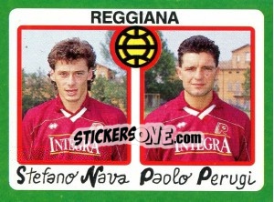 Figurina Stefano Nava / Paolo Perugi - Calcio 1990 - Euroflash