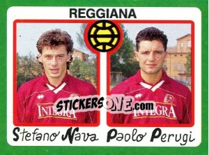 Sticker Stefano Nava / Paolo Perugi - Calcio 1990 n. 401 - Euroflash