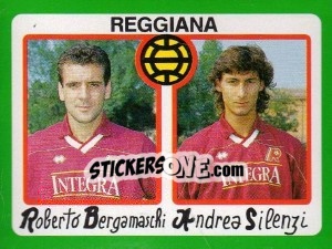 Sticker Roberto Bergamaschi / Andrea Silenzi - Calcio 1990 - Euroflash