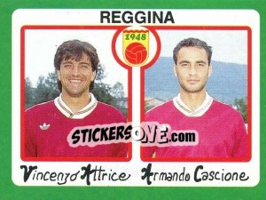 Sticker Vincenzo Attrice / Armando Cascione - Calcio 1990 n. 406 - Euroflash