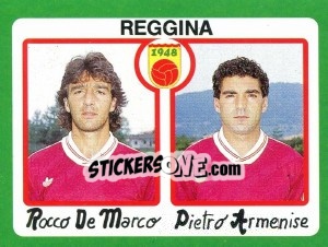 Figurina Rocco De Marco / Pietro Armenise - Calcio 1990 - Euroflash
