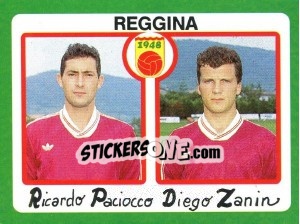 Figurina Ricardo Paciocco / Diego Zanin - Calcio 1990 - Euroflash