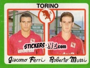 Sticker Giacomo Ferri / Roberto Mussi - Calcio 1990 - Euroflash
