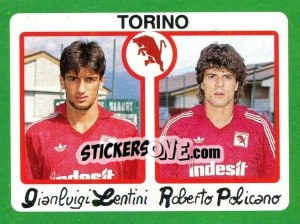 Sticker Gianluigi Lentini / Roberto Policano - Calcio 1990 n. 414 - Euroflash