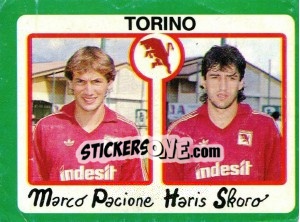 Sticker Marco Pacione / Haris Skoro - Calcio 1990 - Euroflash