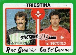 Sticker Rino Gandini / Ersilio Cerone - Calcio 1990 n. 417 - Euroflash