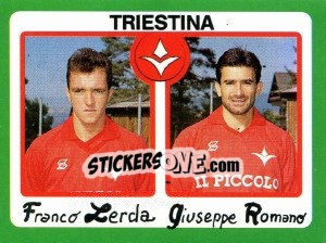 Sticker Franco Lerda / Giuseppe Romano - Calcio 1990 n. 421 - Euroflash