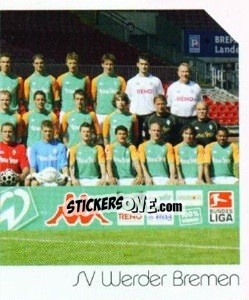 Sticker SV Werder Bremen - Mannschaft (Puzzle) - German Football Bundesliga 2003-2004 - Panini