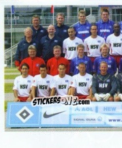 Sticker Hamburger Sportverein - Mannschaft (Puzzle) - German Football Bundesliga 2003-2004 n. 195 - Panini