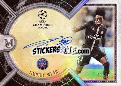 Sticker Timothy Weah - UEFA Champions League Museum Collection 2018-2019 n. AA-TW - Topps