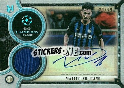 Sticker Matteo Politano - UEFA Champions League Museum Collection 2018-2019 n. MAR-MP - Topps