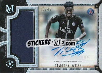 Sticker Timothy Weah - UEFA Champions League Museum Collection 2018-2019 n. AJR-TW - Topps