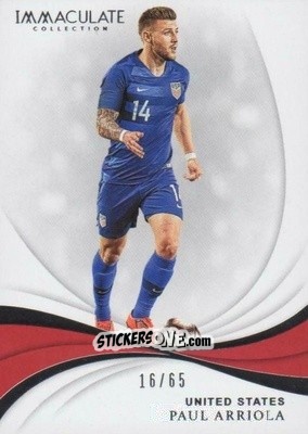 Sticker Paul Arriola - Immaculate Soccer 2018-2019 n. 44 - Panini