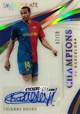Sticker Thierry Henry - Immaculate Soccer 2018-2019 n. CH-TH - Panini