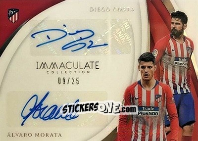 Sticker Diego Costa / Alvaro Morata - Immaculate Soccer 2018-2019 n. DU-CM - Panini