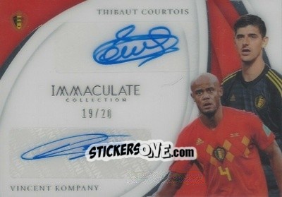Sticker Vincent Kompany / Thibaut Courtois - Immaculate Soccer 2018-2019 n. DU-KC - Panini