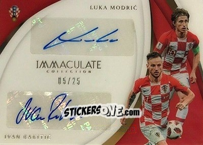 Sticker Ivan Rakitic / Luka Modric - Immaculate Soccer 2018-2019 n. DU-RM - Panini
