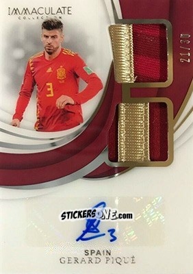 Sticker Gerard Pique - Immaculate Soccer 2018-2019 n. DA-GP - Panini