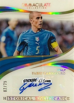 Sticker Fabio Cannavaro - Immaculate Soccer 2018-2019 n. HS-FC - Panini