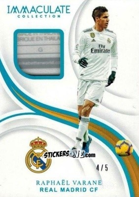 Sticker Raphael Varane - Immaculate Soccer 2018-2019 n. LT-RV - Panini