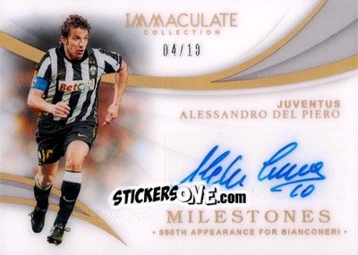 Sticker Alessandro Del Piero - Immaculate Soccer 2018-2019 n. MI-ADP - Panini